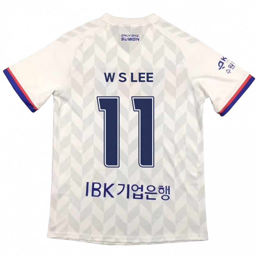 Kids Football Seung-Woo Lee #11 White Blue Away Jersey 2024/25 T-Shirt