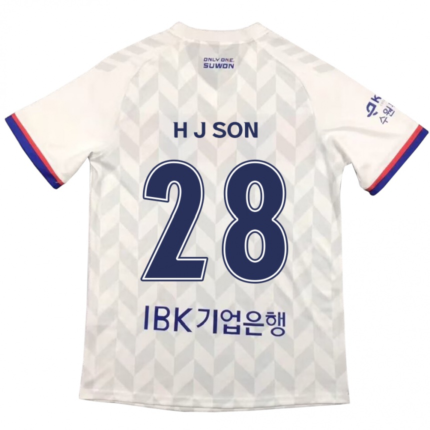 Kids Football Jun-Ho Son #28 White Blue Away Jersey 2024/25 T-Shirt