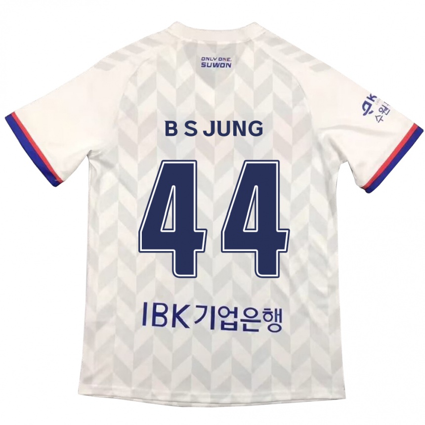 Kids Football Seung-Bae Jung #44 White Blue Away Jersey 2024/25 T-Shirt