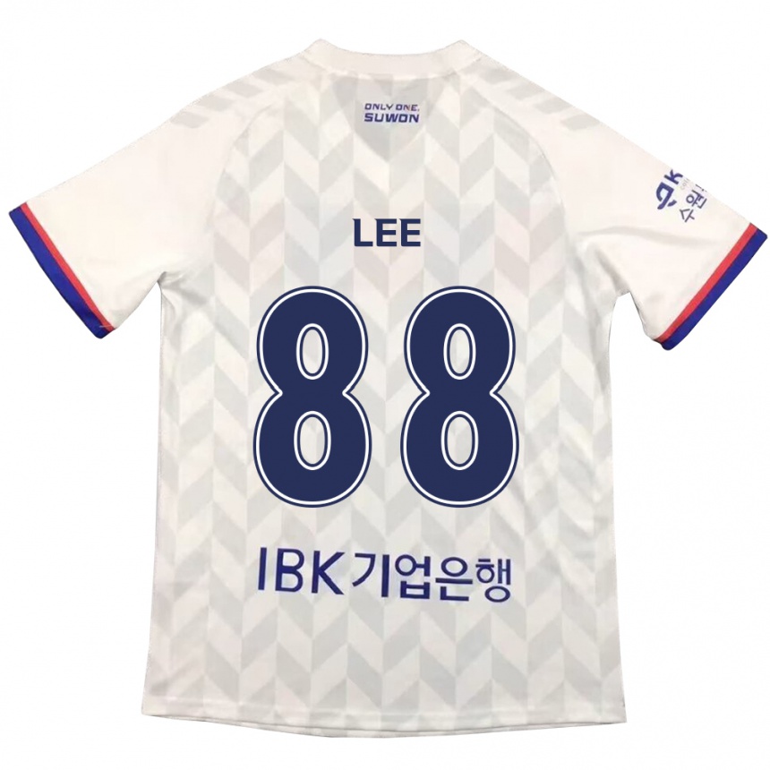 Kids Football Yong Lee #88 White Blue Away Jersey 2024/25 T-Shirt