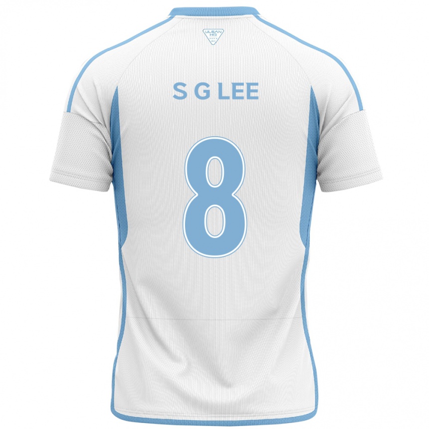 Kids Football Gyu-Sung Lee #8 White Blue Away Jersey 2024/25 T-Shirt