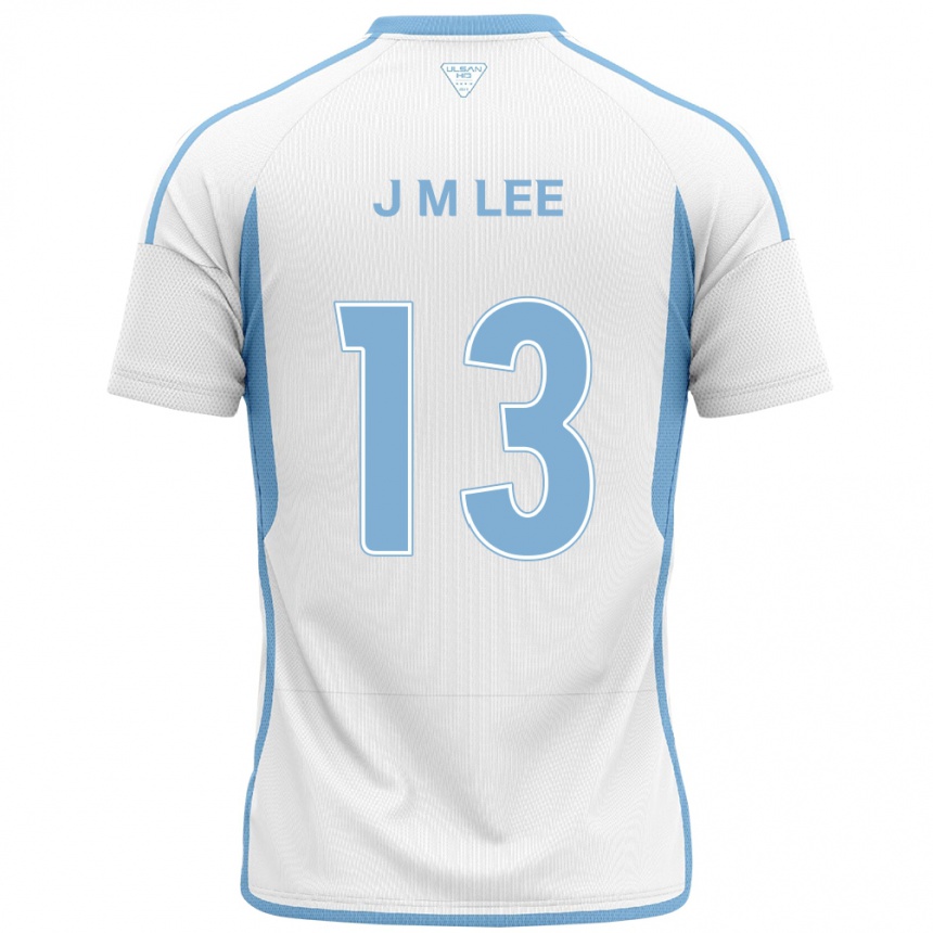 Kids Football Myung-Jae Lee #13 White Blue Away Jersey 2024/25 T-Shirt