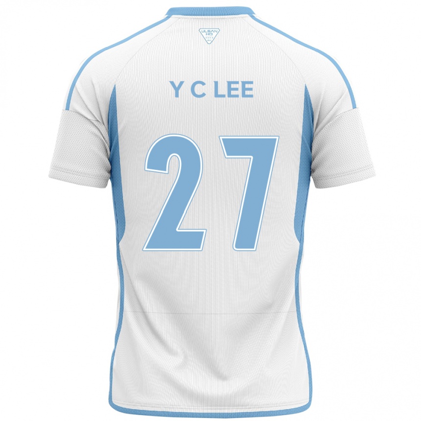 Kids Football Chung-Yong Lee #27 White Blue Away Jersey 2024/25 T-Shirt