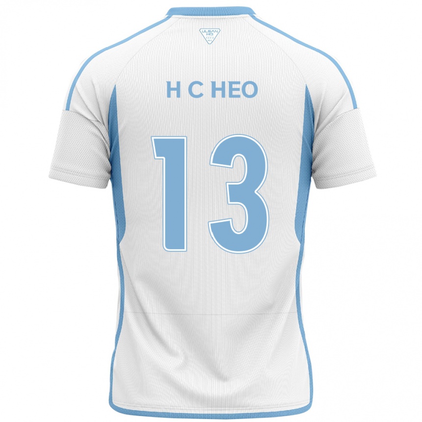 Kids Football Chan-Hoe Heo #13 White Blue Away Jersey 2024/25 T-Shirt