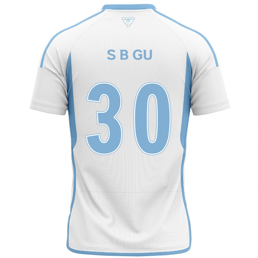 Kids Football Bon-Seo Gu #30 White Blue Away Jersey 2024/25 T-Shirt