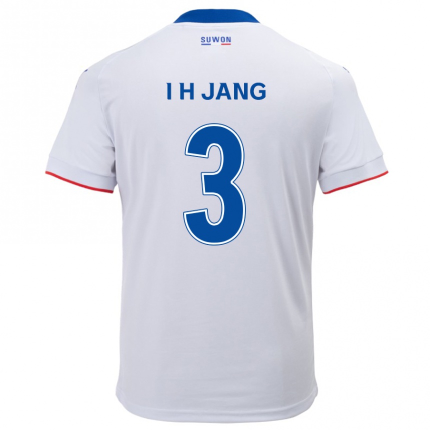 Kids Football Ho-Ik Jang #3 White Blue Away Jersey 2024/25 T-Shirt