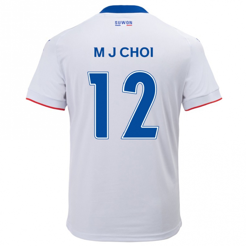 Kids Football Ji-Moog Choi #12 White Blue Away Jersey 2024/25 T-Shirt