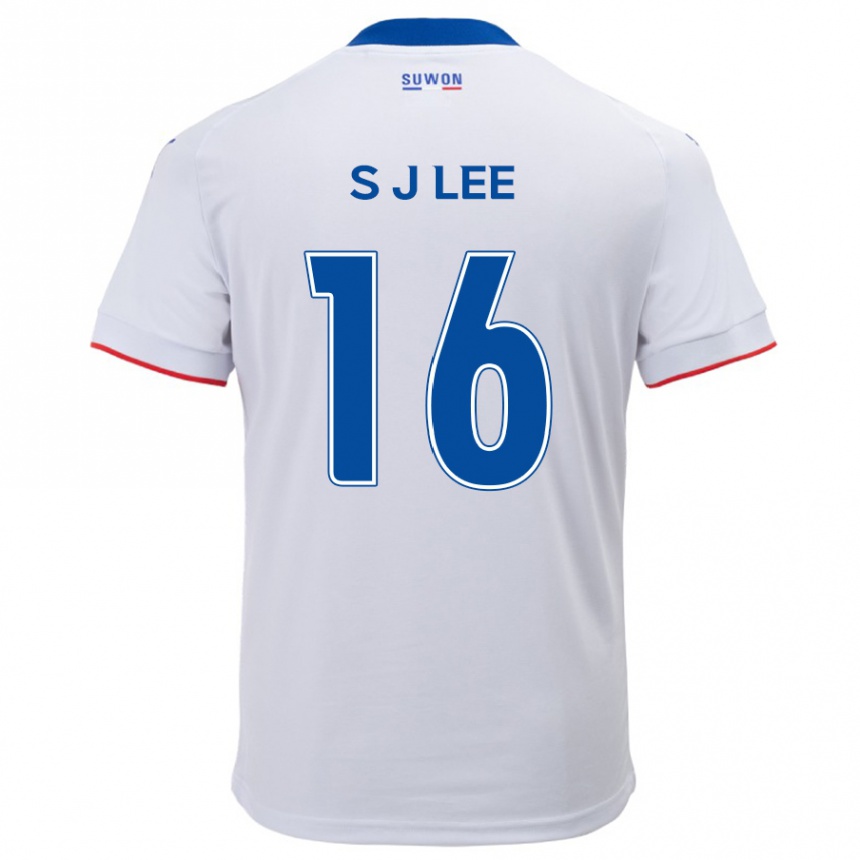 Kids Football Jong-Sung Lee #16 White Blue Away Jersey 2024/25 T-Shirt