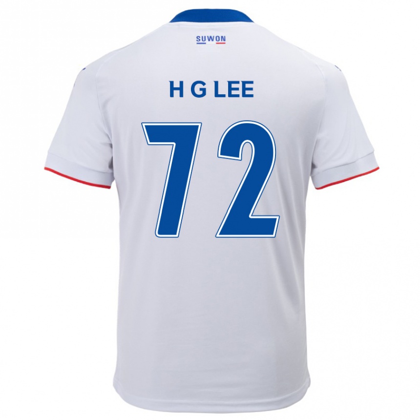 Kids Football Geon-Hee Lee #72 White Blue Away Jersey 2024/25 T-Shirt