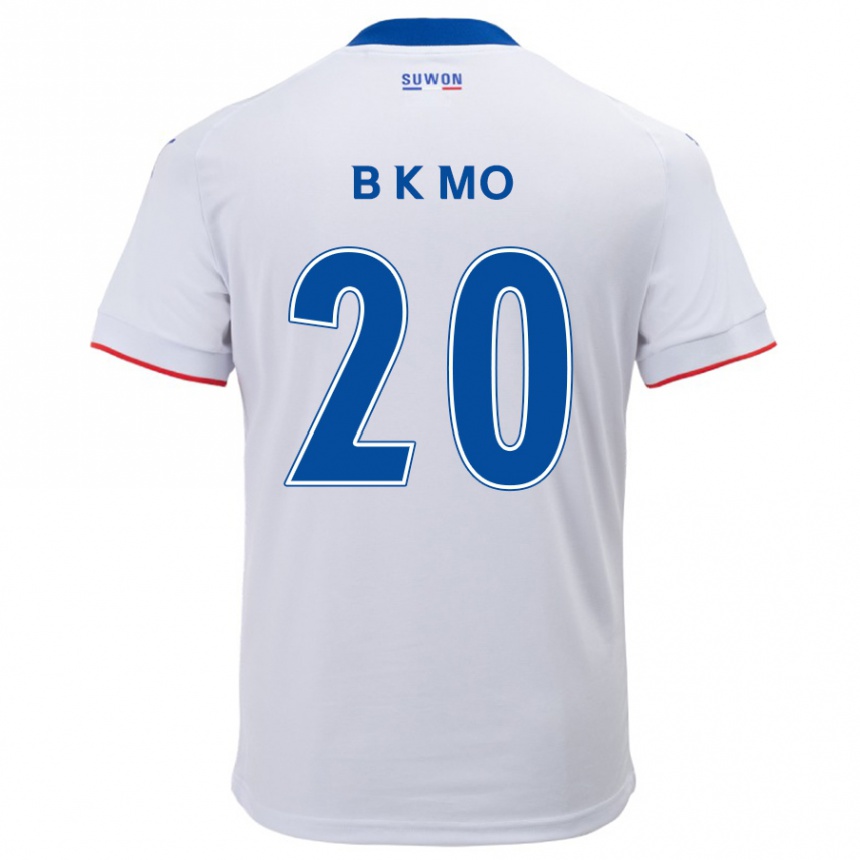 Kids Football Kyung-Bin Mo #20 White Blue Away Jersey 2024/25 T-Shirt