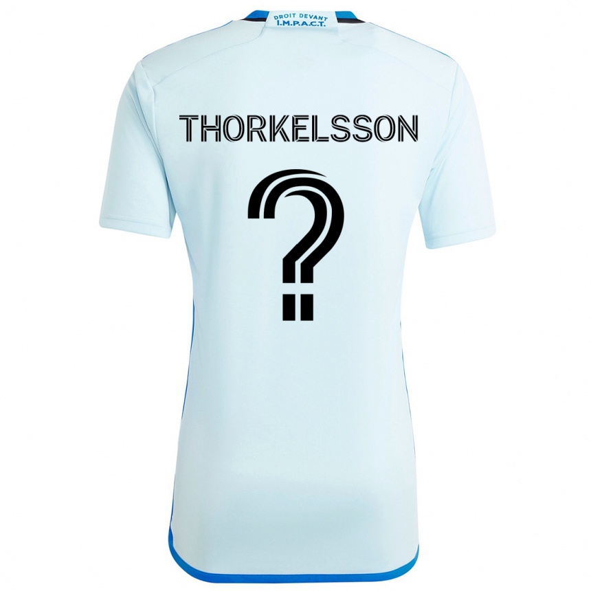 Kids Football Róbert Orri Thorkelsson #0 Ice Blue Away Jersey 2024/25 T-Shirt