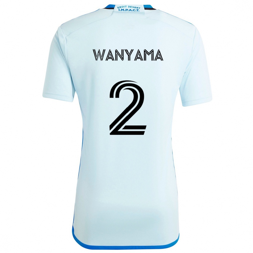 Kids Football Victor Wanyama #2 Ice Blue Away Jersey 2024/25 T-Shirt