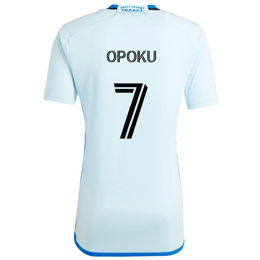 Kids Football Kwadwo Opoku #7 Ice Blue Away Jersey 2024/25 T-Shirt