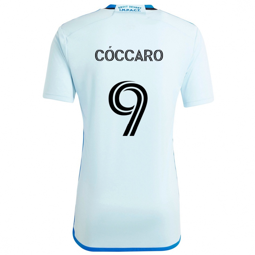 Kids Football Matías Cóccaro #9 Ice Blue Away Jersey 2024/25 T-Shirt