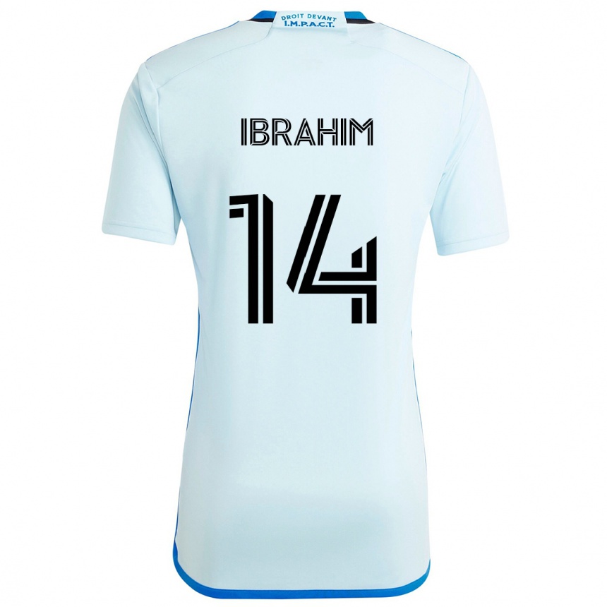 Kids Football Sunusi Ibrahim #14 Ice Blue Away Jersey 2024/25 T-Shirt