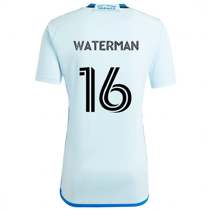 Kids Football Joel Waterman #16 Ice Blue Away Jersey 2024/25 T-Shirt