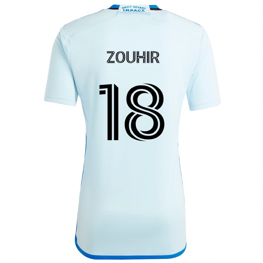 Kids Football Rida Zouhir #18 Ice Blue Away Jersey 2024/25 T-Shirt