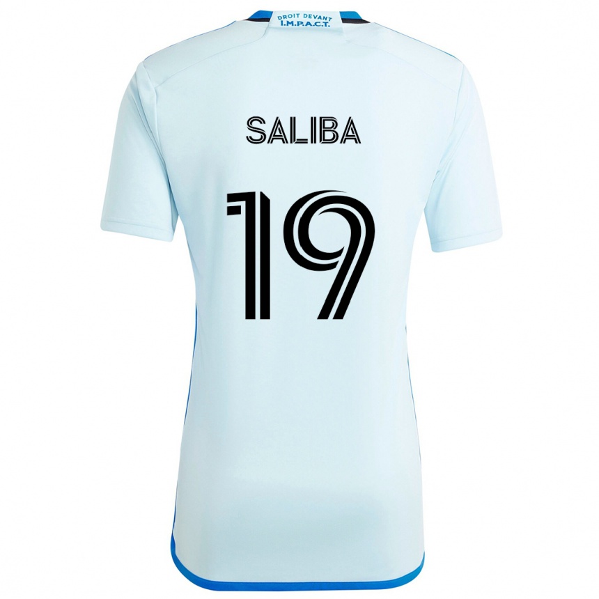 Kids Football Nathan-Dylan Saliba #19 Ice Blue Away Jersey 2024/25 T-Shirt