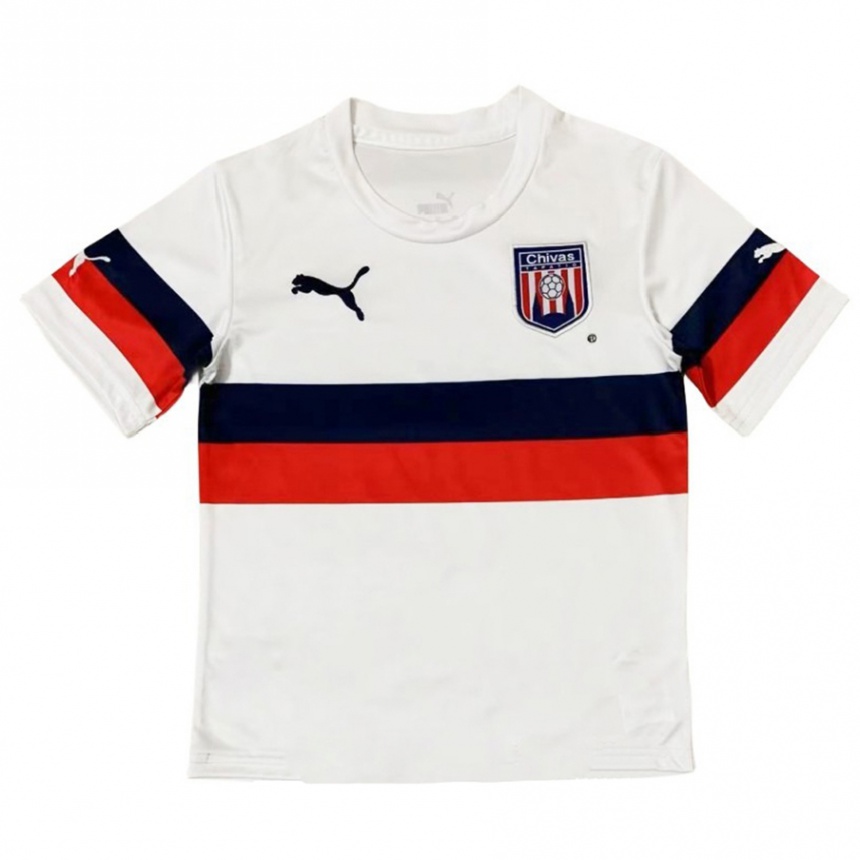 Kids Football Bruce El-Mesmari #0 White Red Away Jersey 2024/25 T-Shirt