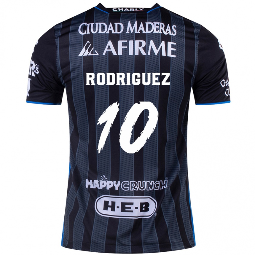 Kids Football Lucas Rodríguez #10 White Black Away Jersey 2024/25 T-Shirt