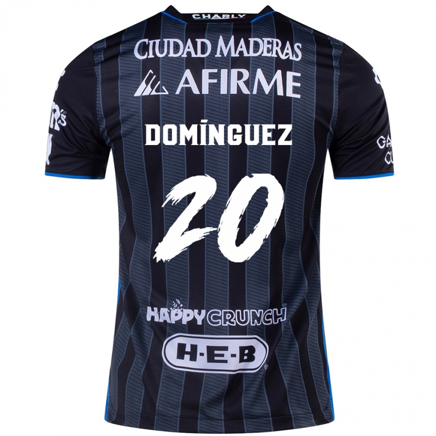 Kids Football Misael Domínguez #20 White Black Away Jersey 2024/25 T-Shirt