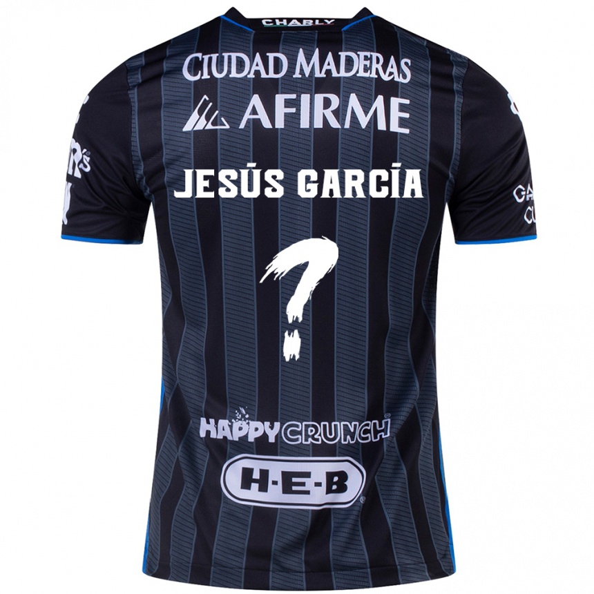 Kids Football Jesús García #0 White Black Away Jersey 2024/25 T-Shirt