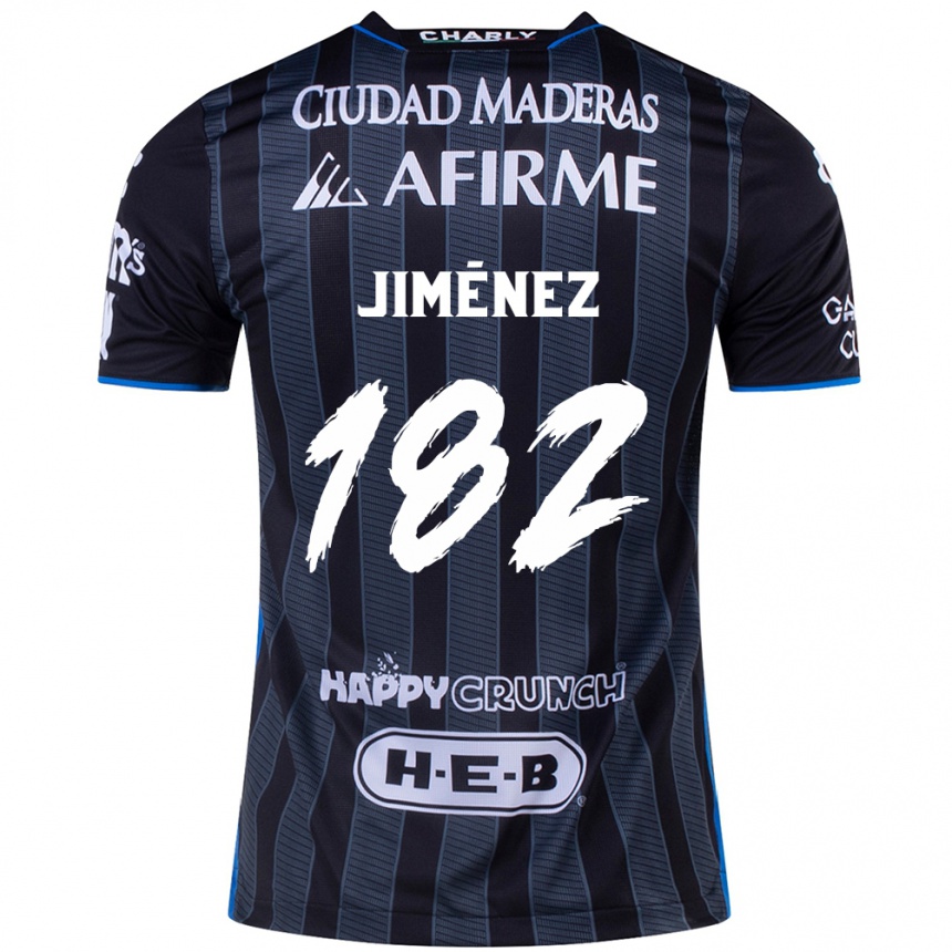 Kids Football Carlos Jiménez #182 White Black Away Jersey 2024/25 T-Shirt