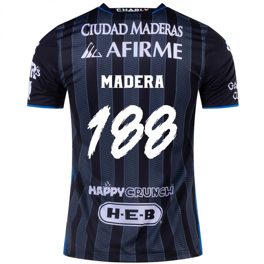 Kids Football Héctor Madera #188 White Black Away Jersey 2024/25 T-Shirt