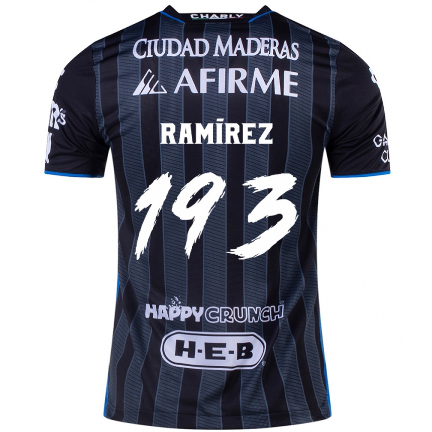 Kids Football Ángel Ramírez #193 White Black Away Jersey 2024/25 T-Shirt