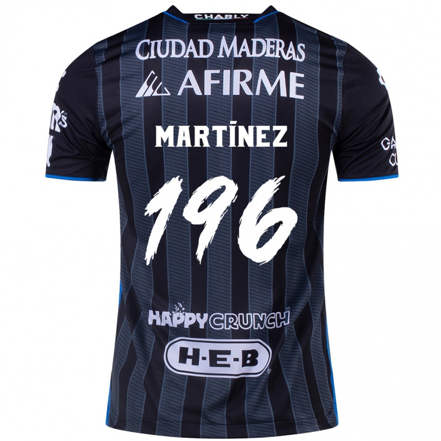 Kids Football Diego Martínez #196 White Black Away Jersey 2024/25 T-Shirt