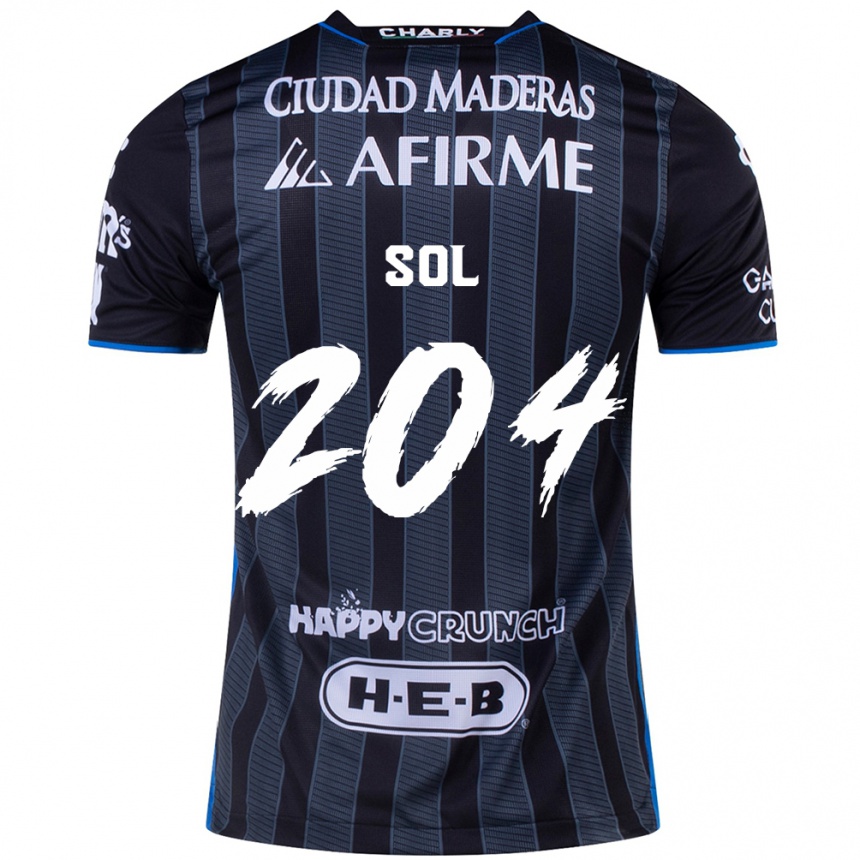 Kids Football Martín Sol #204 White Black Away Jersey 2024/25 T-Shirt