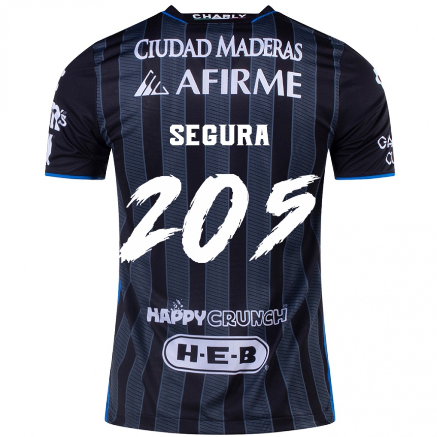 Kids Football Mathías Segura #205 White Black Away Jersey 2024/25 T-Shirt