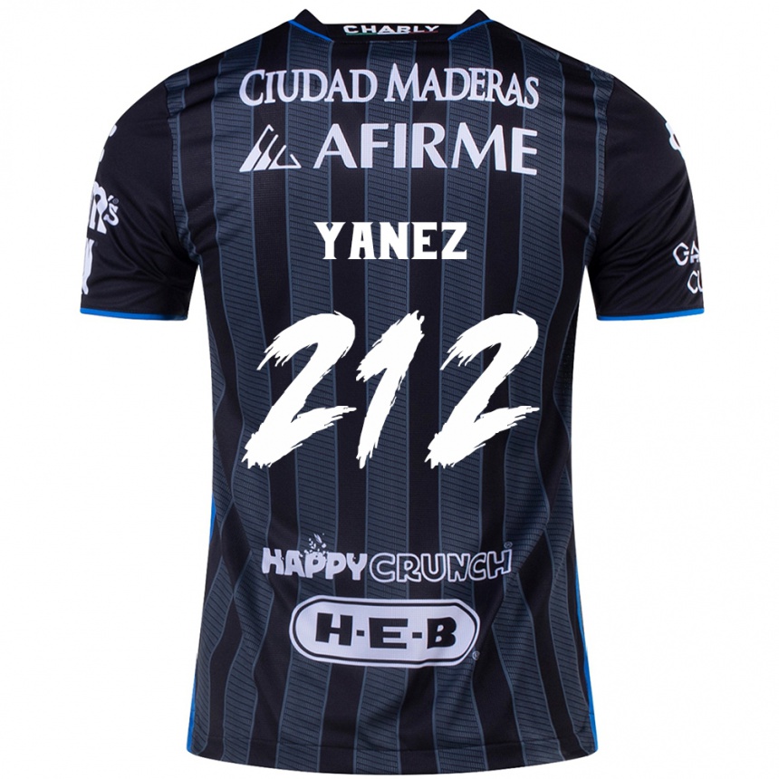 Kids Football Sebastián Yánez #212 White Black Away Jersey 2024/25 T-Shirt