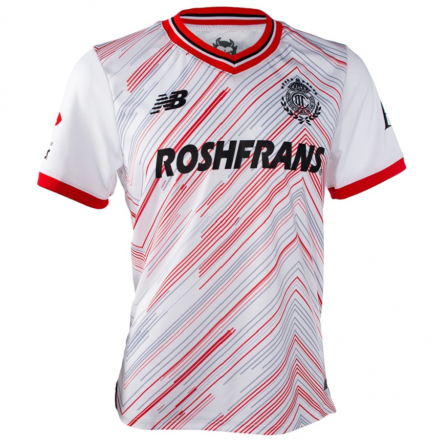 Kids Football Iker Domínguez #193 White Red Away Jersey 2024/25 T-Shirt