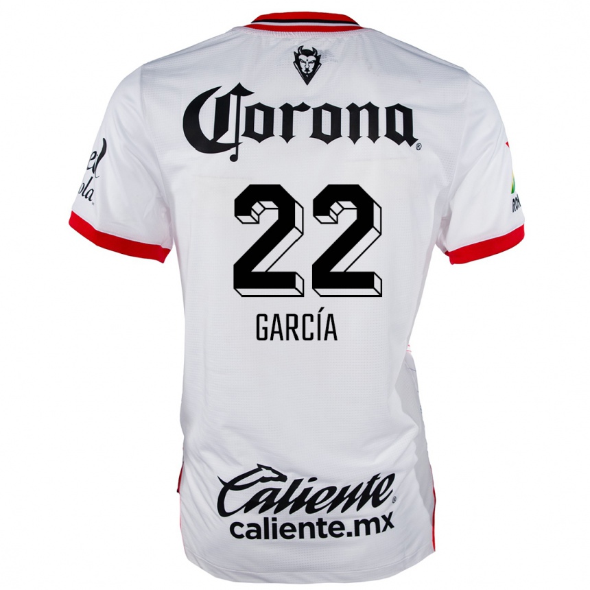 Kids Football Luis García #22 White Red Away Jersey 2024/25 T-Shirt