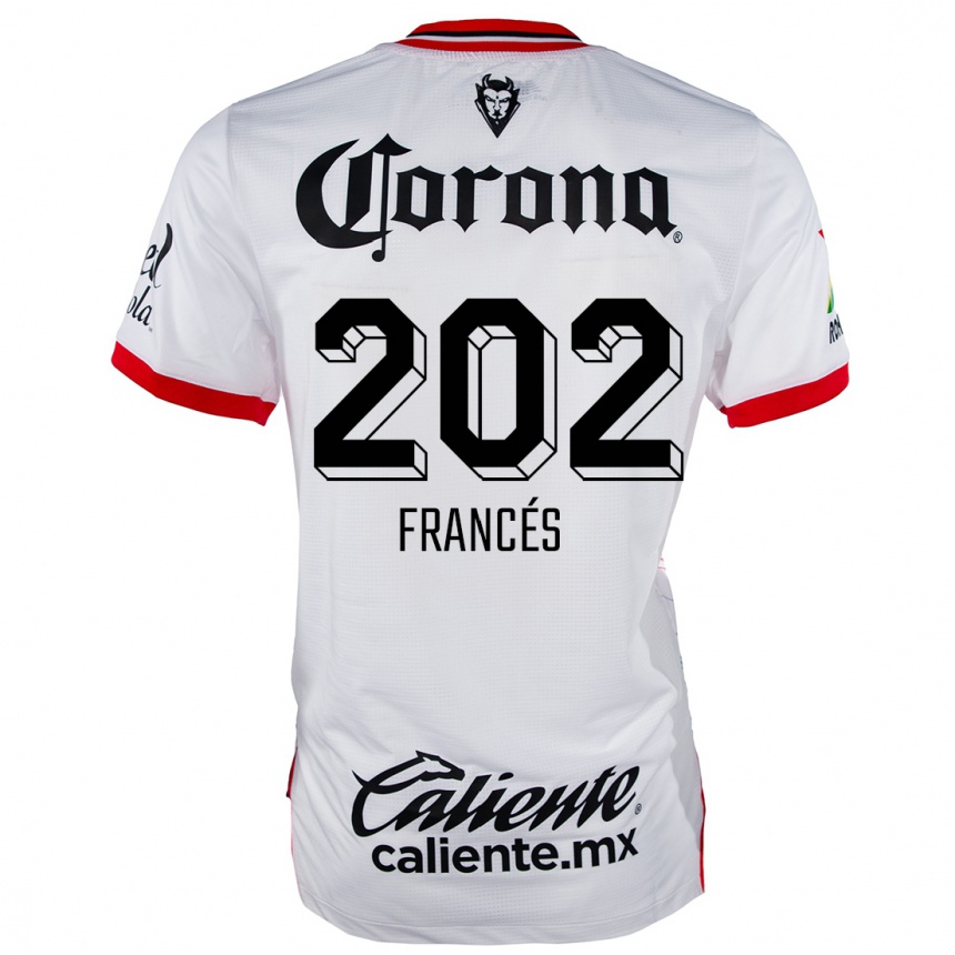 Kids Football Lenin Francés #202 White Red Away Jersey 2024/25 T-Shirt