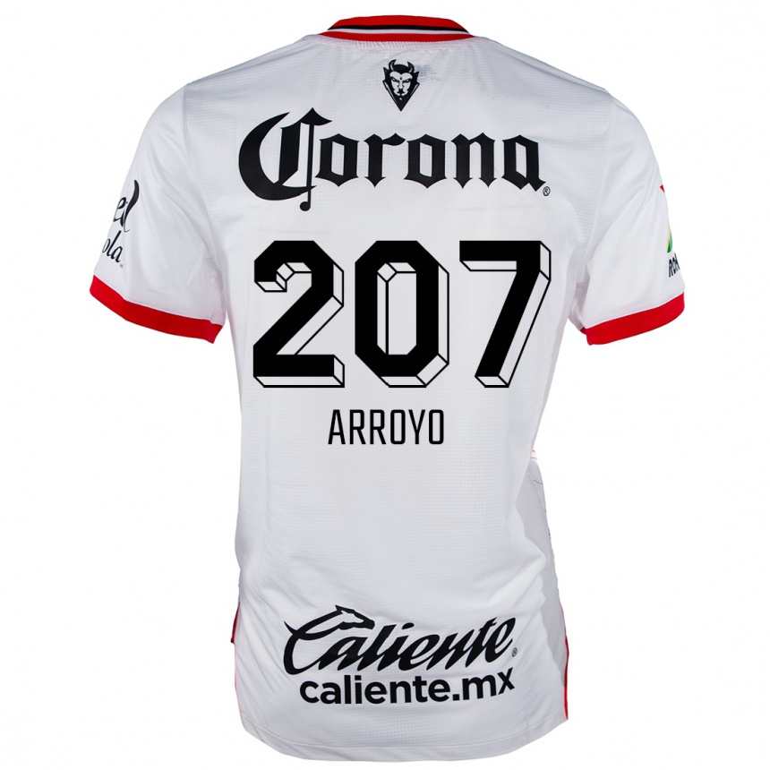 Kids Football José Arroyo #207 White Red Away Jersey 2024/25 T-Shirt