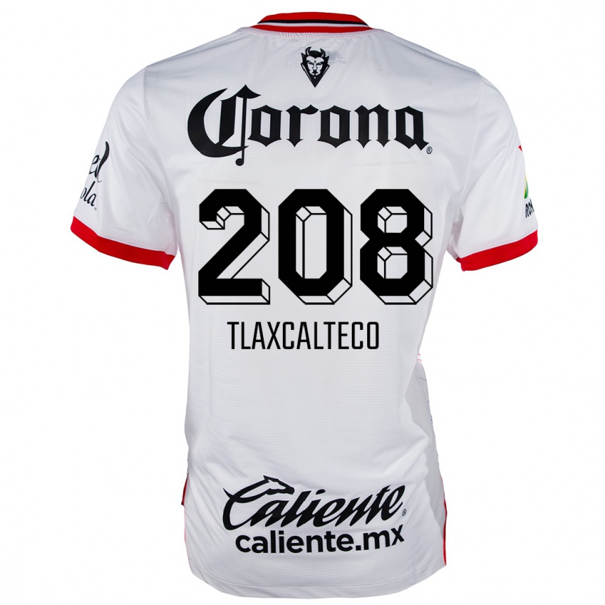 Kids Football Sait Tlaxcalteco #208 White Red Away Jersey 2024/25 T-Shirt