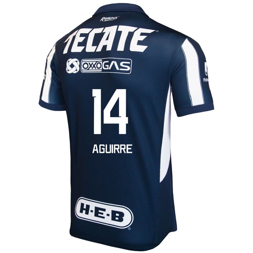 Men Football Erick Aguirre #14 Blue Red White Home Jersey 2024/25 T-Shirt