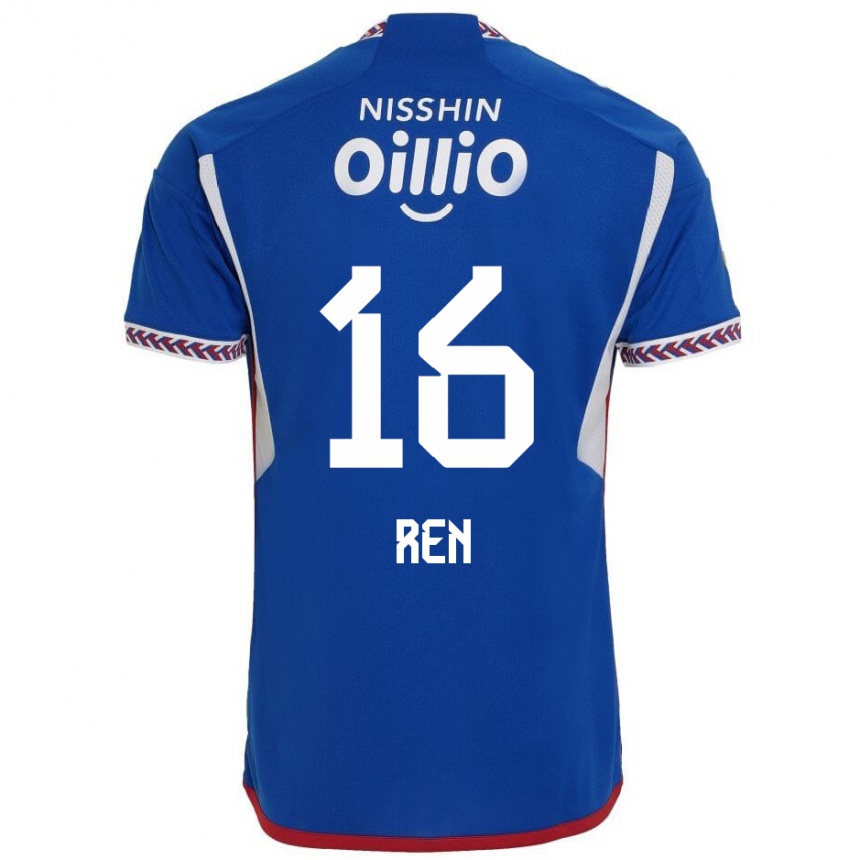 Men Football Ren Kato #16 Blue White Red Home Jersey 2024/25 T-Shirt