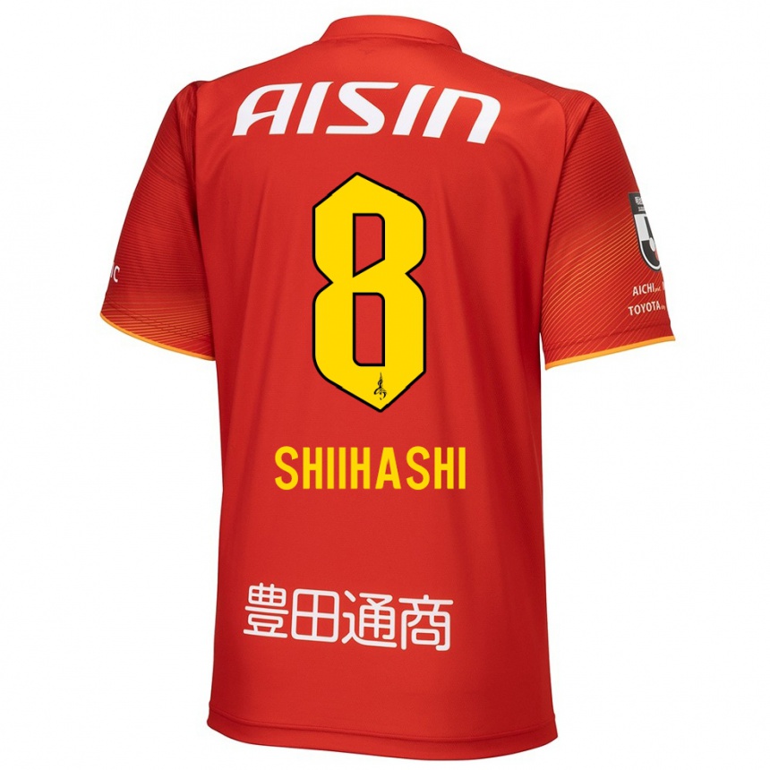 Men Football Keiya Shiihashi #8 Red White Yellow Home Jersey 2024/25 T-Shirt