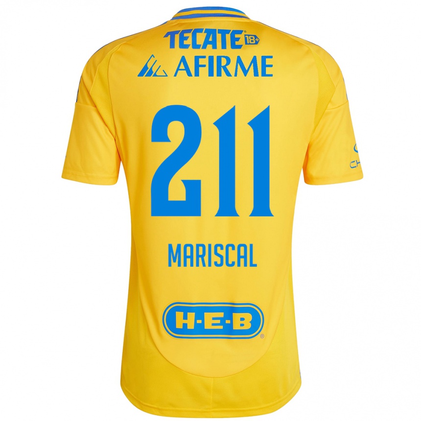 Men Football Kevin Mariscal #211 Gold Yellow Home Jersey 2024/25 T-Shirt