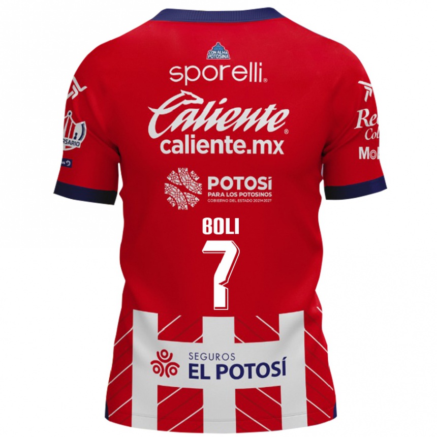 Men Football Franck Boli #7 Red White Home Jersey 2024/25 T-Shirt