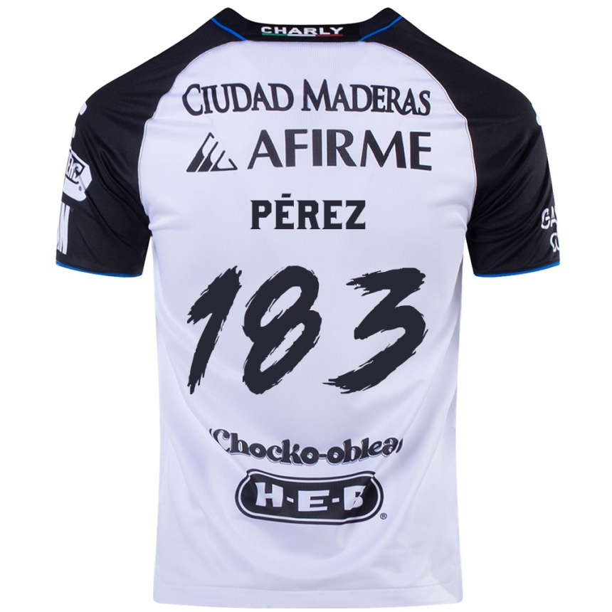 Men Football Aldahir Pérez #183 Black Blue Home Jersey 2024/25 T-Shirt