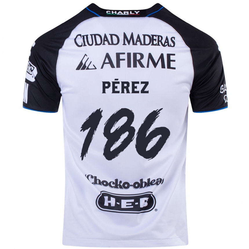 Men Football José Pérez #186 Black Blue Home Jersey 2024/25 T-Shirt