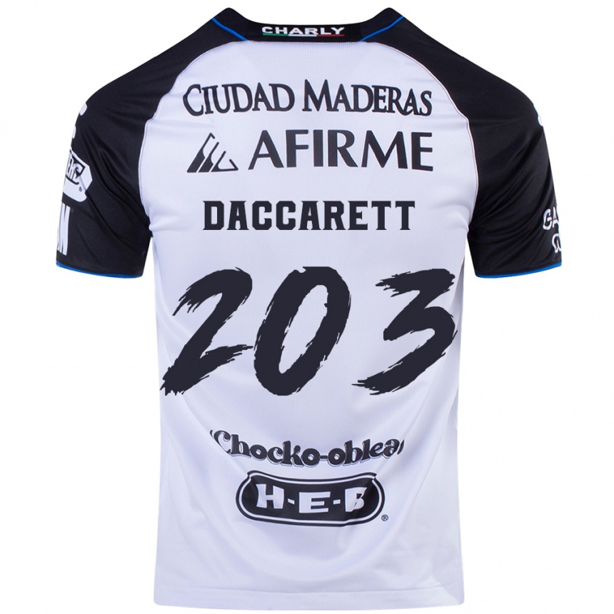 Men Football Juan Daccarett #203 Black Blue Home Jersey 2024/25 T-Shirt