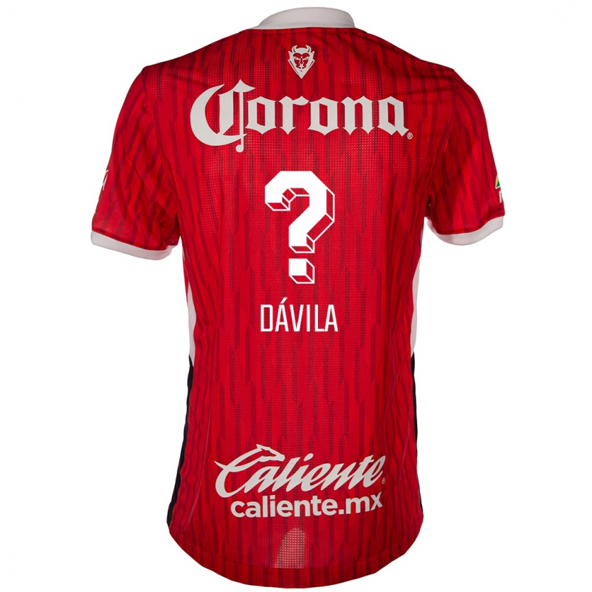 Men Football Dilan Dávila #0 Red White Home Jersey 2024/25 T-Shirt