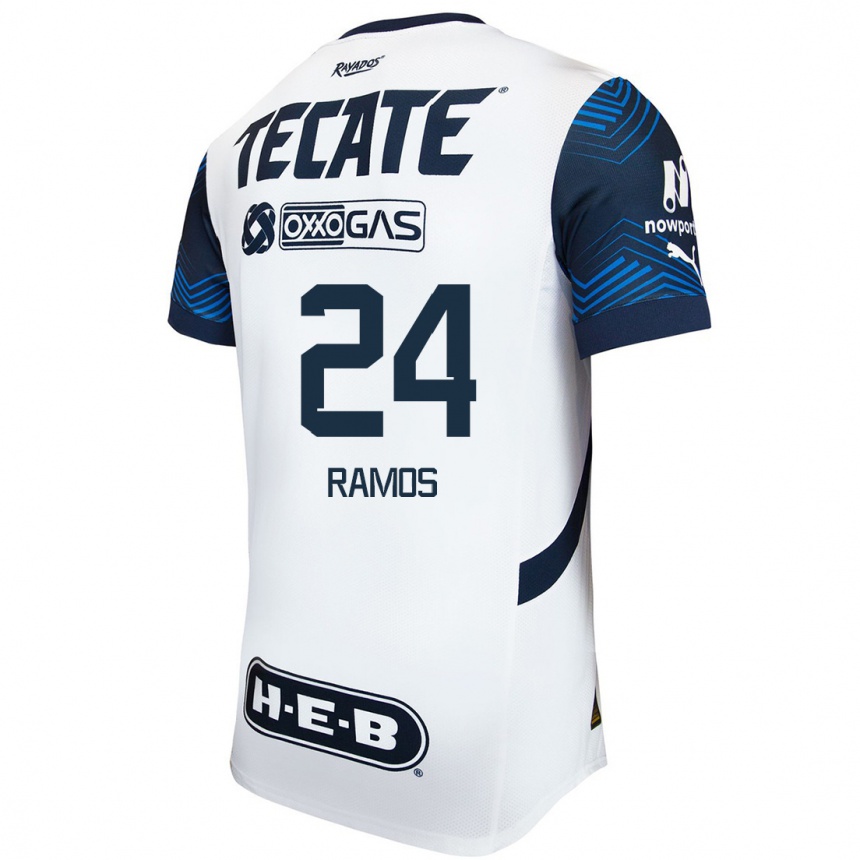 Men Football César Ramos #24 White Blue Away Jersey 2024/25 T-Shirt