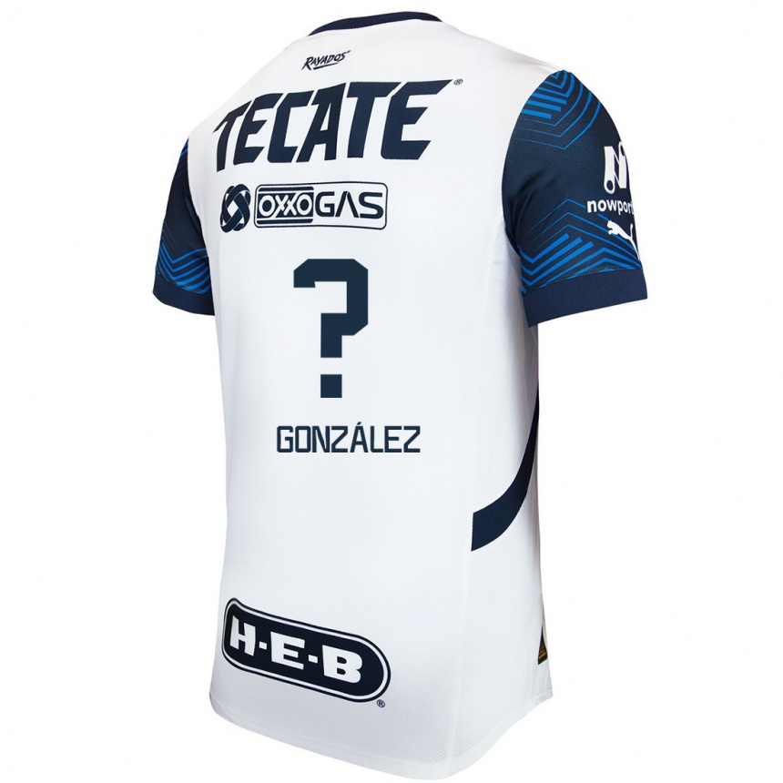 Men Football Irvin González #0 White Blue Away Jersey 2024/25 T-Shirt