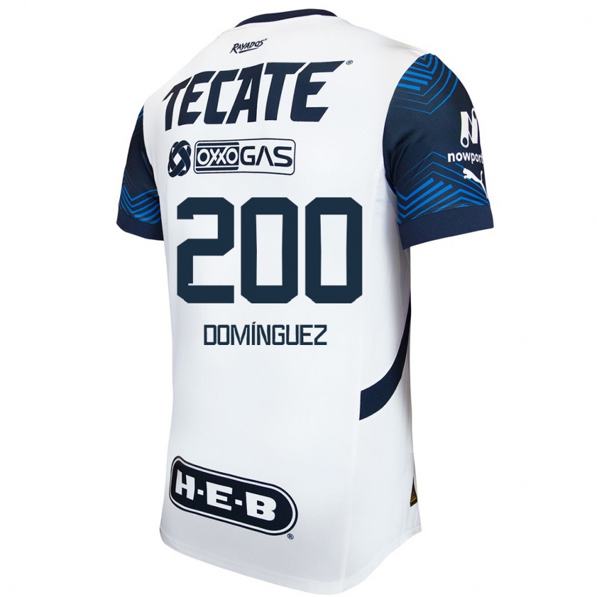 Men Football Joel Domínguez #200 White Blue Away Jersey 2024/25 T-Shirt